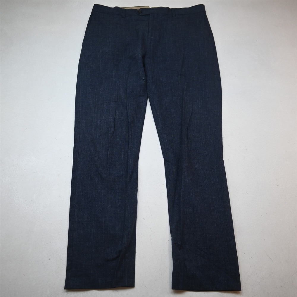 Banana Republic 34x32 Blue Woven Sondrio 870410 Slim Dress Mens Pants